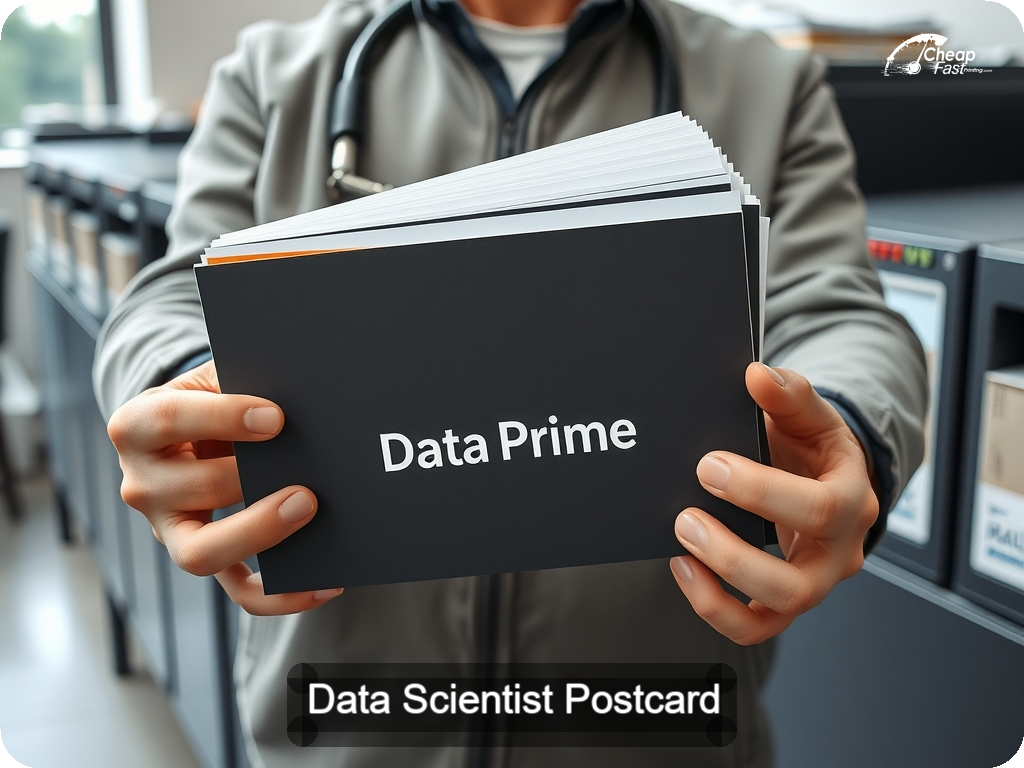Data Scientist Postcard Sample 01 · 6.5" x 9" design sample