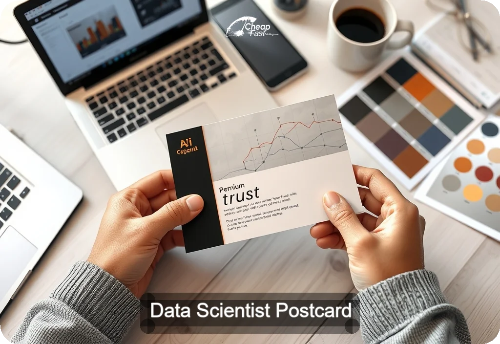 Data Scientist Postcard Sample 03 · 4" x 6" design sample