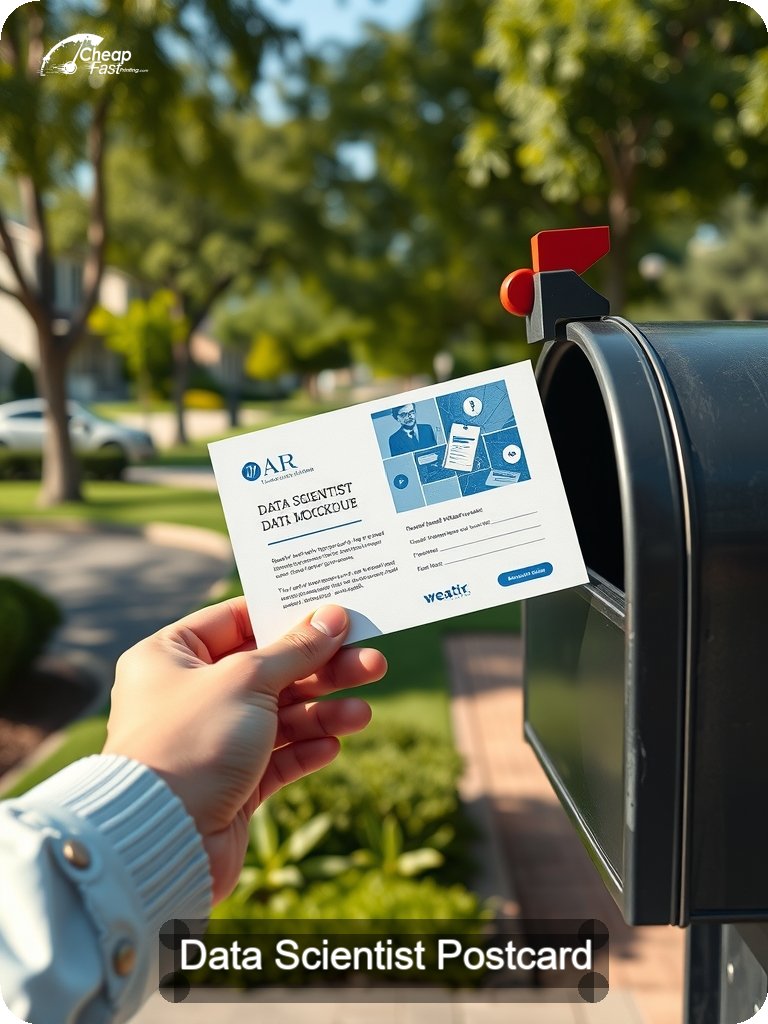 Data Scientist Postcard Sample 04 · 5" x 7" design sample