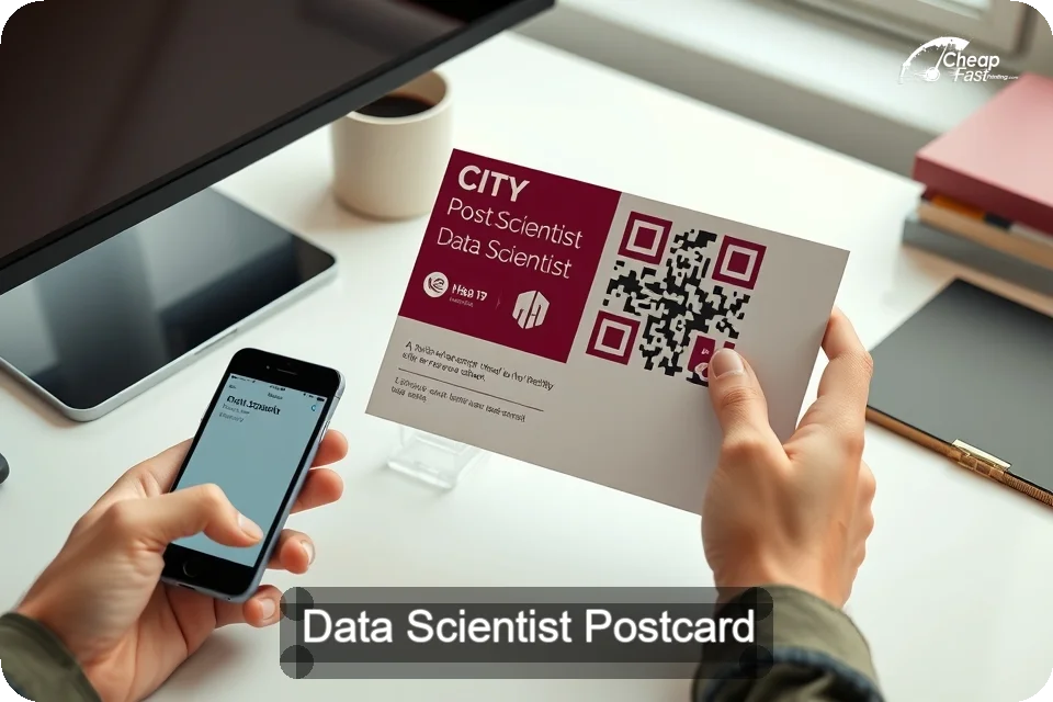 Data Scientist Postcard Sample 05 · 6" x 9" design sample