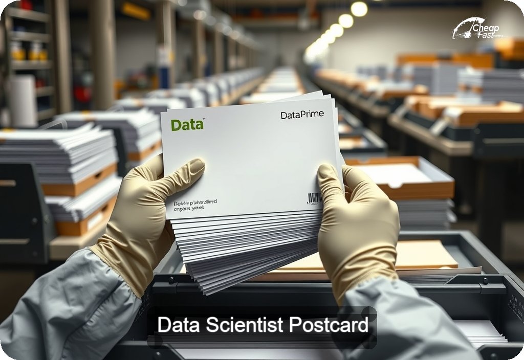 Data Scientist Postcard Sample 06 · 6" x 11" design sample
