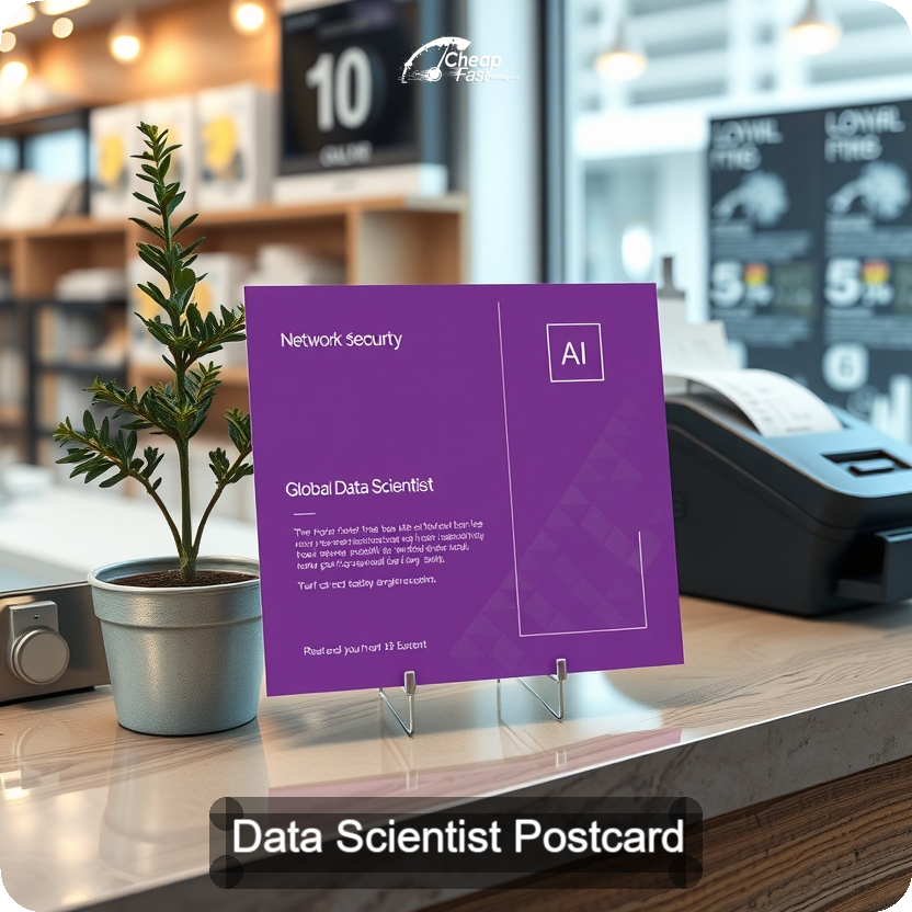 Data Scientist Postcard Sample 07 · 5" x 5" design sample