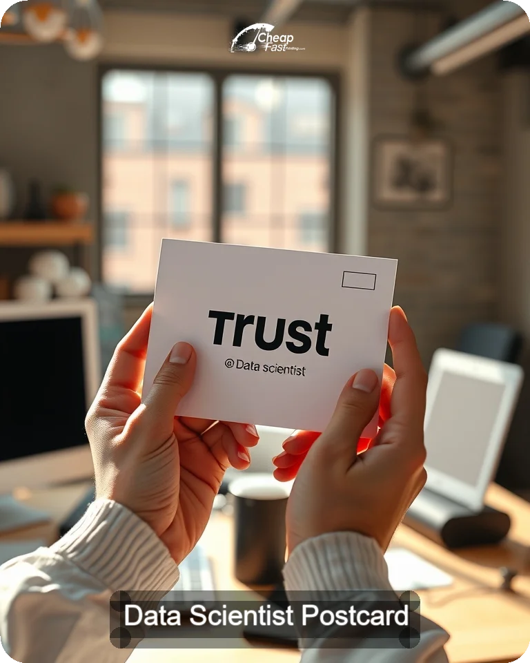 Data Scientist Postcard Sample 08 · 4.25" x 5.5" design sample