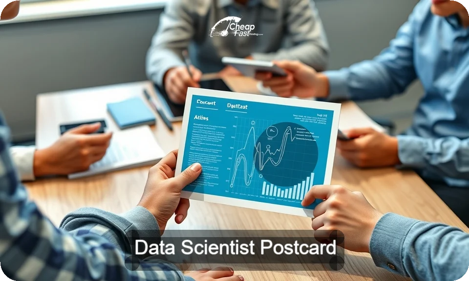 Data Scientist Postcard Sample 09 · 4" x 9" design sample