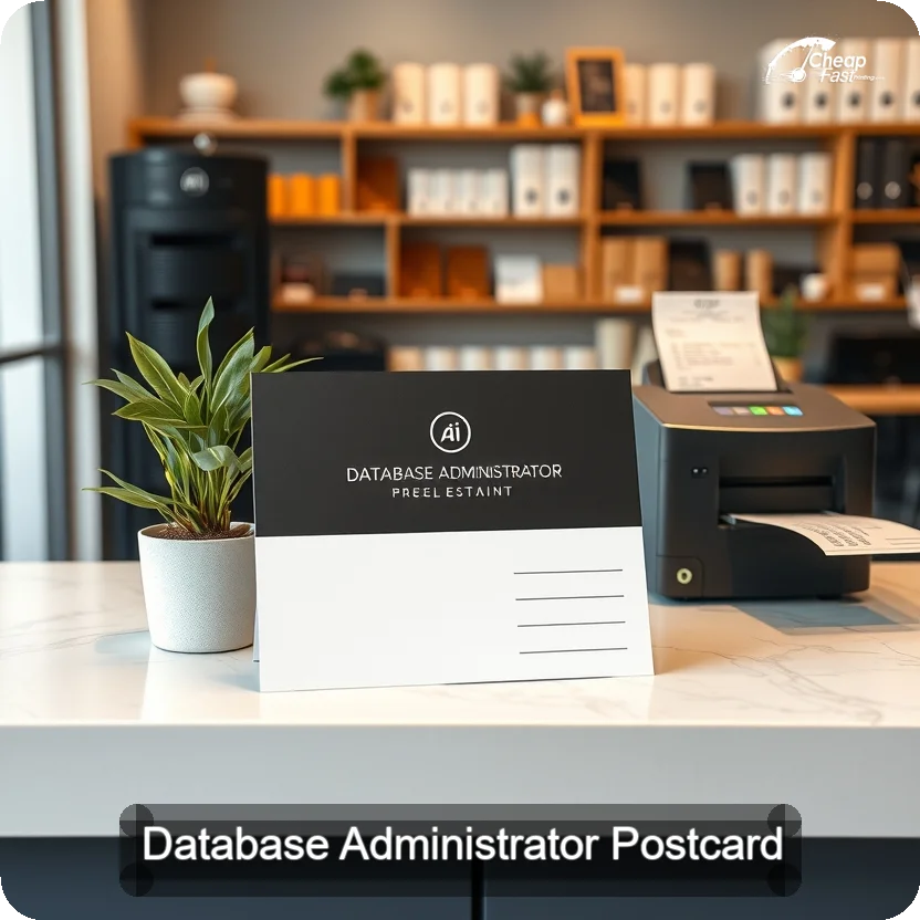 Database Administrator Postcard Sample 02 · 5" x 5" design sample