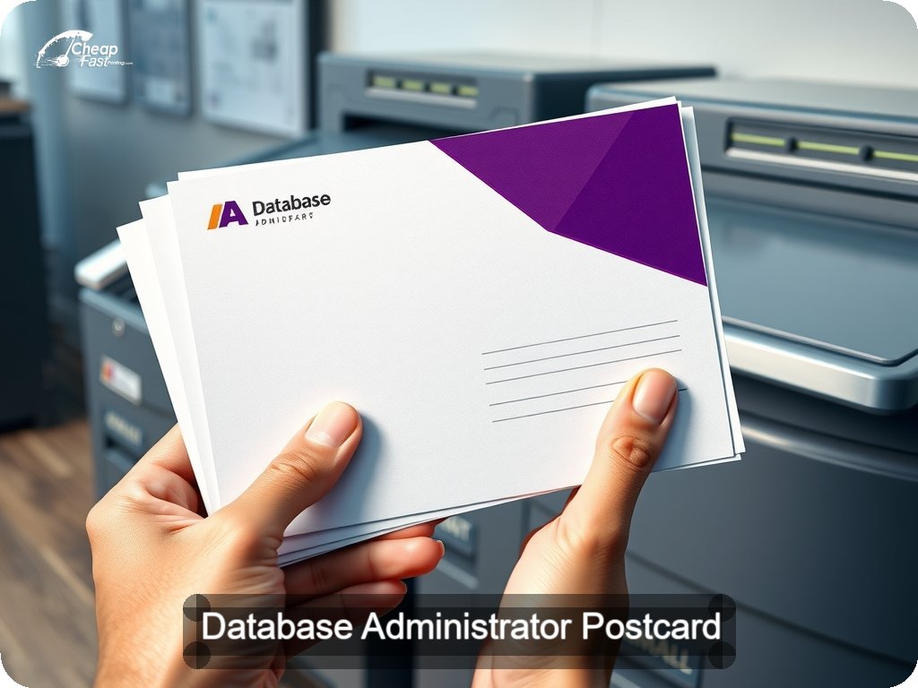 Database Administrator Postcard Sample 06 · 6.5" x 9" design sample