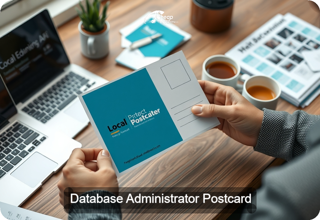 Database Administrator Postcard Sample 08 · 4" x 6" design sample
