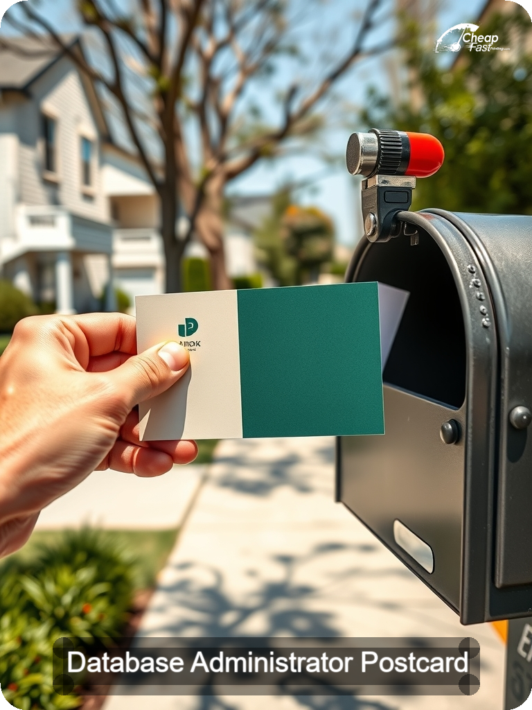 Database Administrator Postcard Sample 09 · 5" x 7" design sample