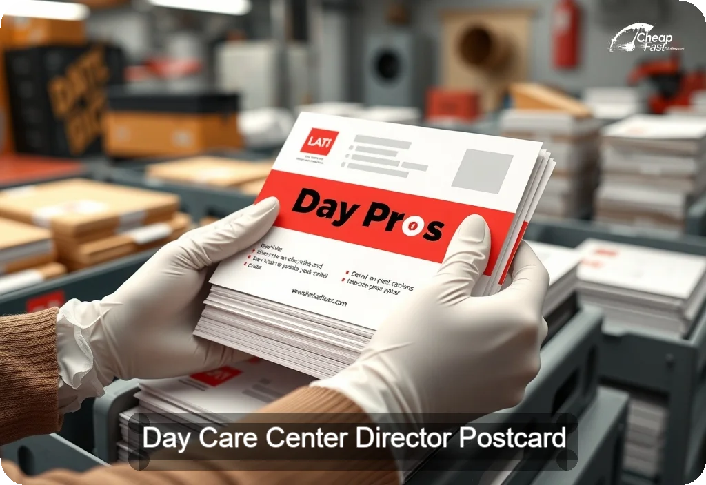 Day Care Center Director Postcard Sample 01 · 6" x 11" design sample