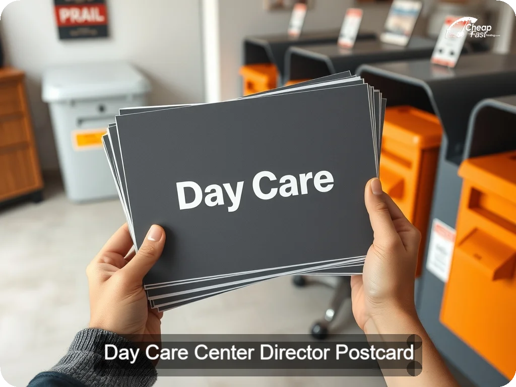 Day Care Center Director Postcard Sample 06 · 6.5" x 9" design sample