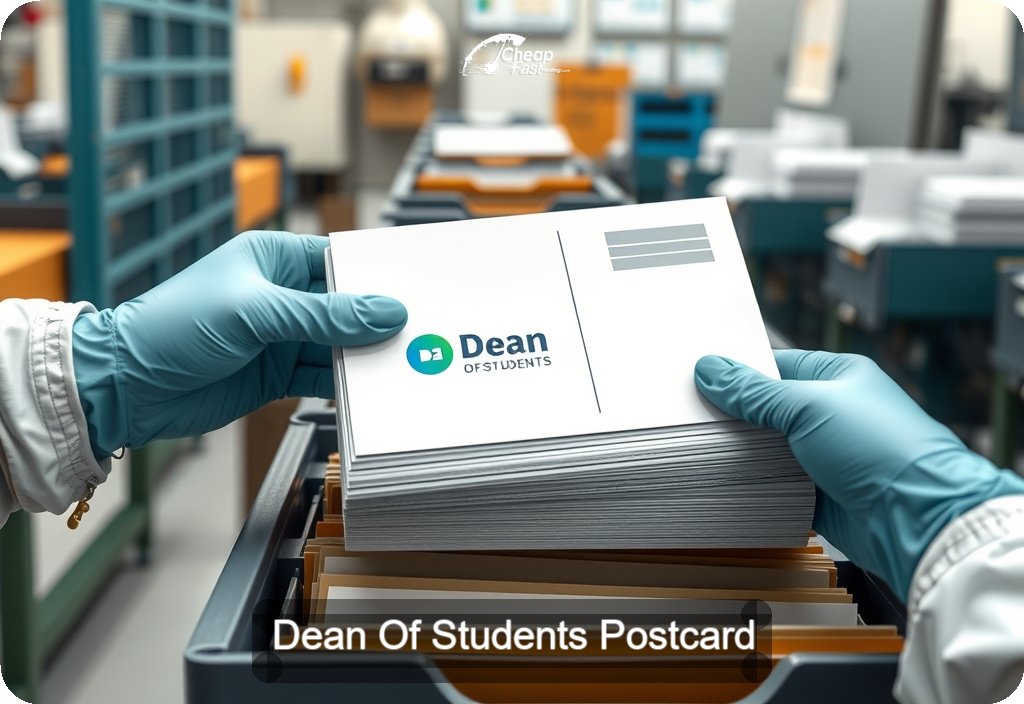 Dean Of Students Postcard Sample 04 · 6" x 11" design sample