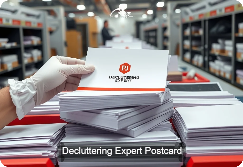 Decluttering Expert Postcard Sample 01 · 6" x 11" design sample