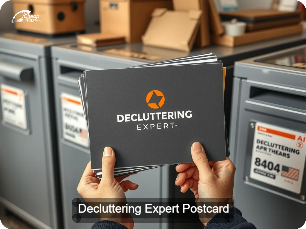 Decluttering Expert Postcard Sample 06 · 6.5" x 9" design sample