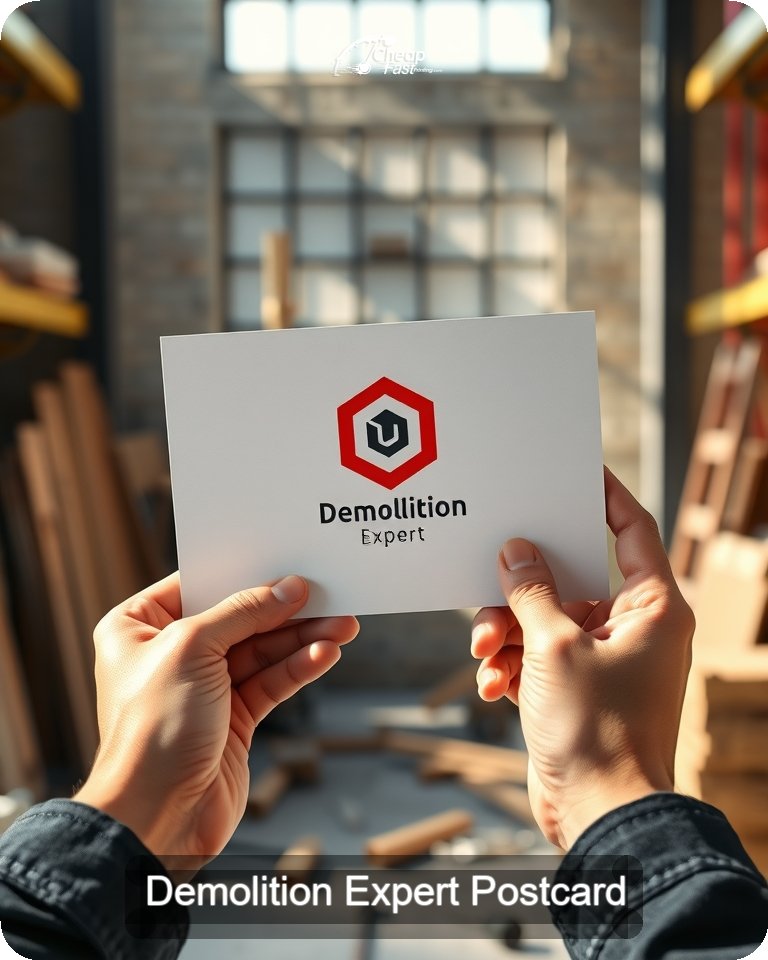 Demolition Expert Postcard Sample 03 · 4.25" x 5.5" design sample