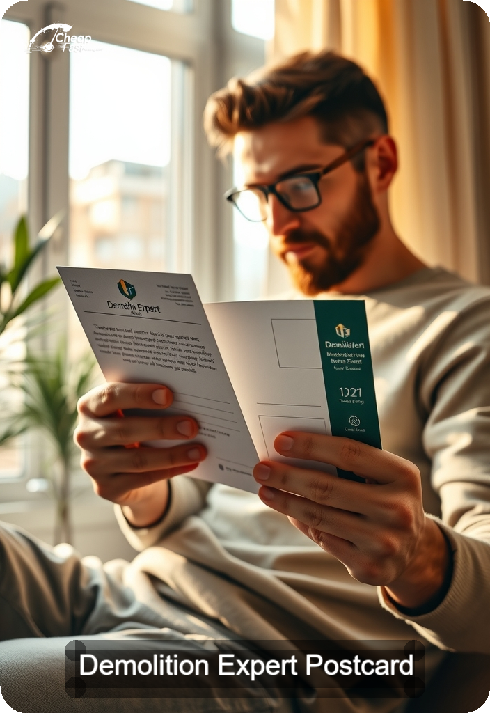 Demolition Expert Postcard Sample 05 · 4.5" x 6.5" design sample