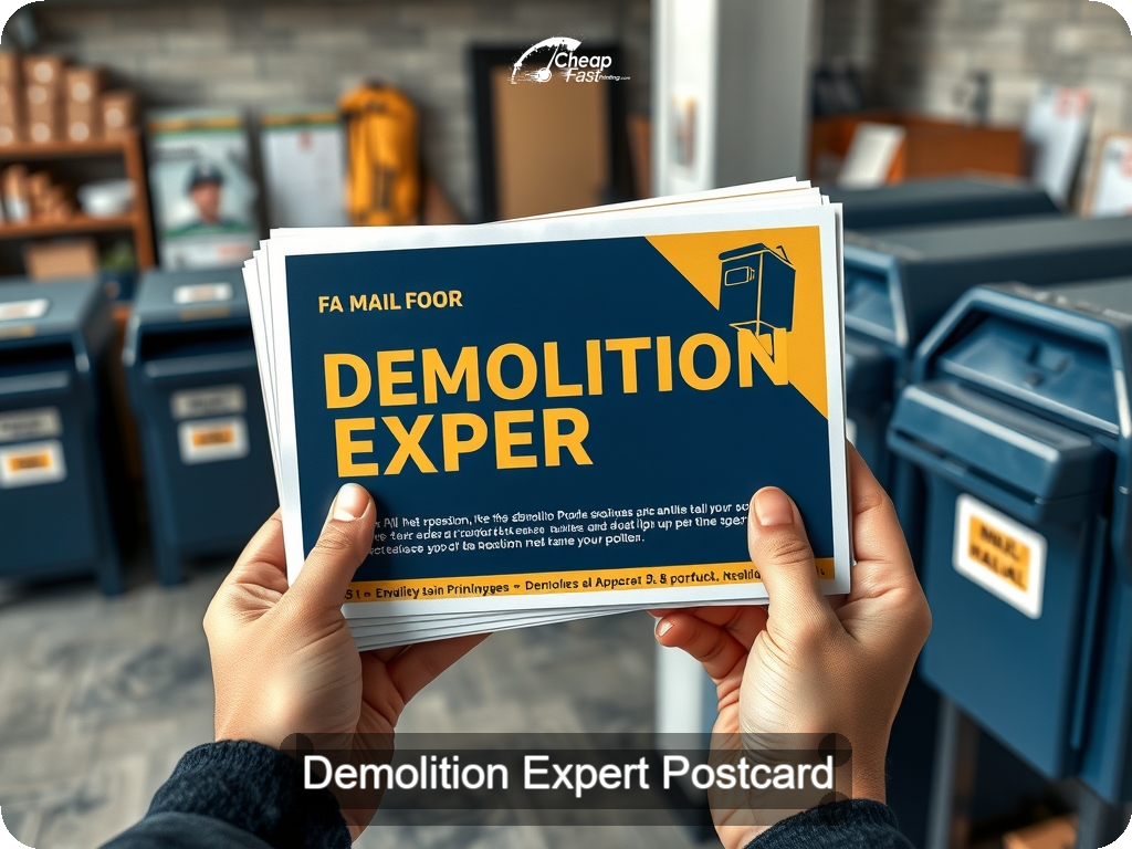 Demolition Expert Postcard Sample 06 · 6.5" x 9" design sample