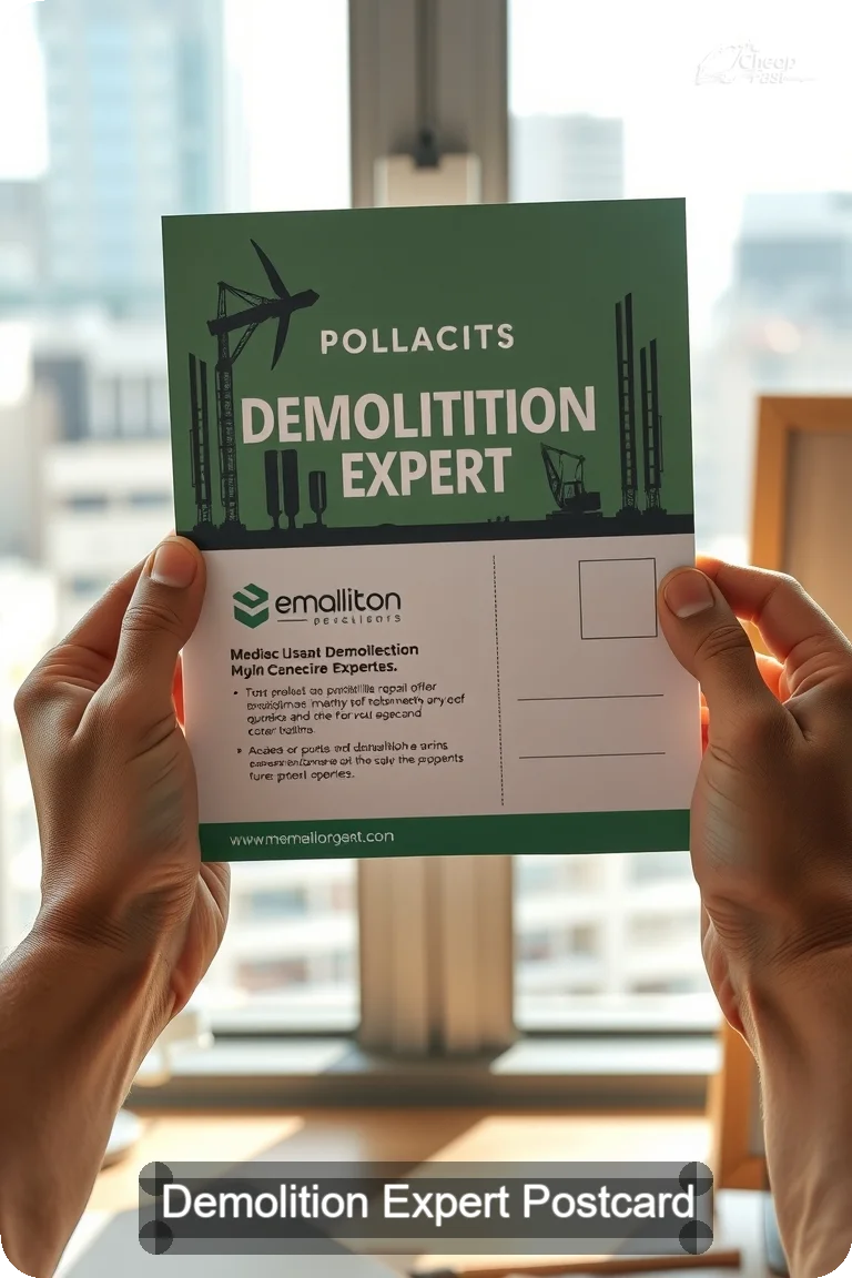 Demolition Expert Postcard Sample 07 · 4.5" x 11" design sample