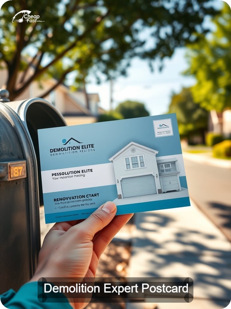 Demolition Expert Postcard Sample 09 · 5" x 7" design sample