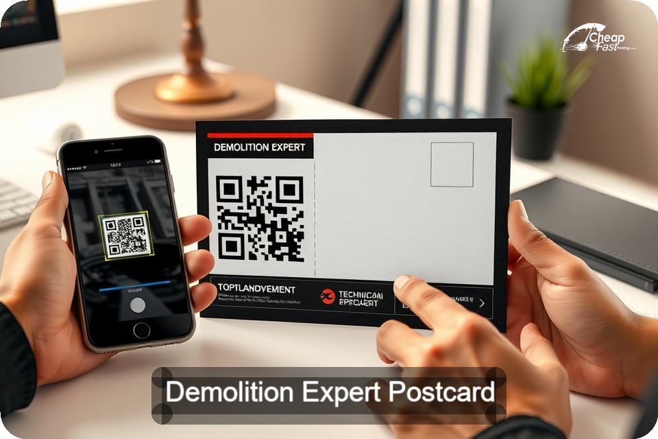 Demolition Expert Postcard Sample 10 · 6" x 9" design sample