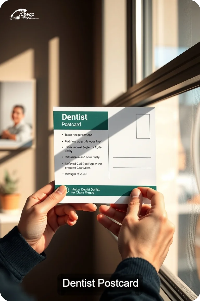 Dentist Postcard Sample 03 · 4.5" x 11" design sample