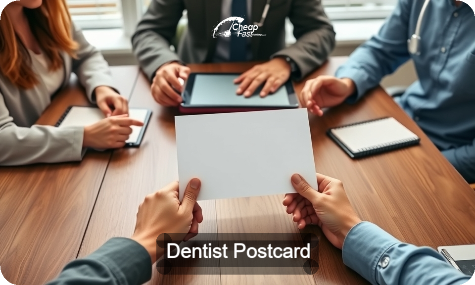 Dentist Postcard Sample 10 · 4" x 9" design sample