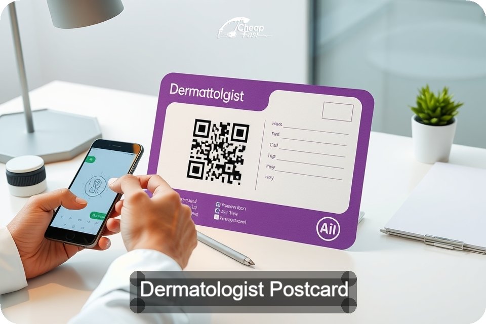 Dermatologist Postcard Sample 04 · 6" x 9" design sample