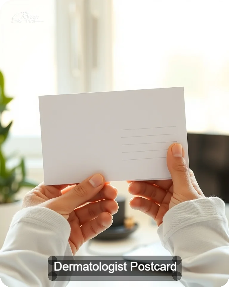 Dermatologist Postcard Sample 07 · 4.25" x 5.5" design sample