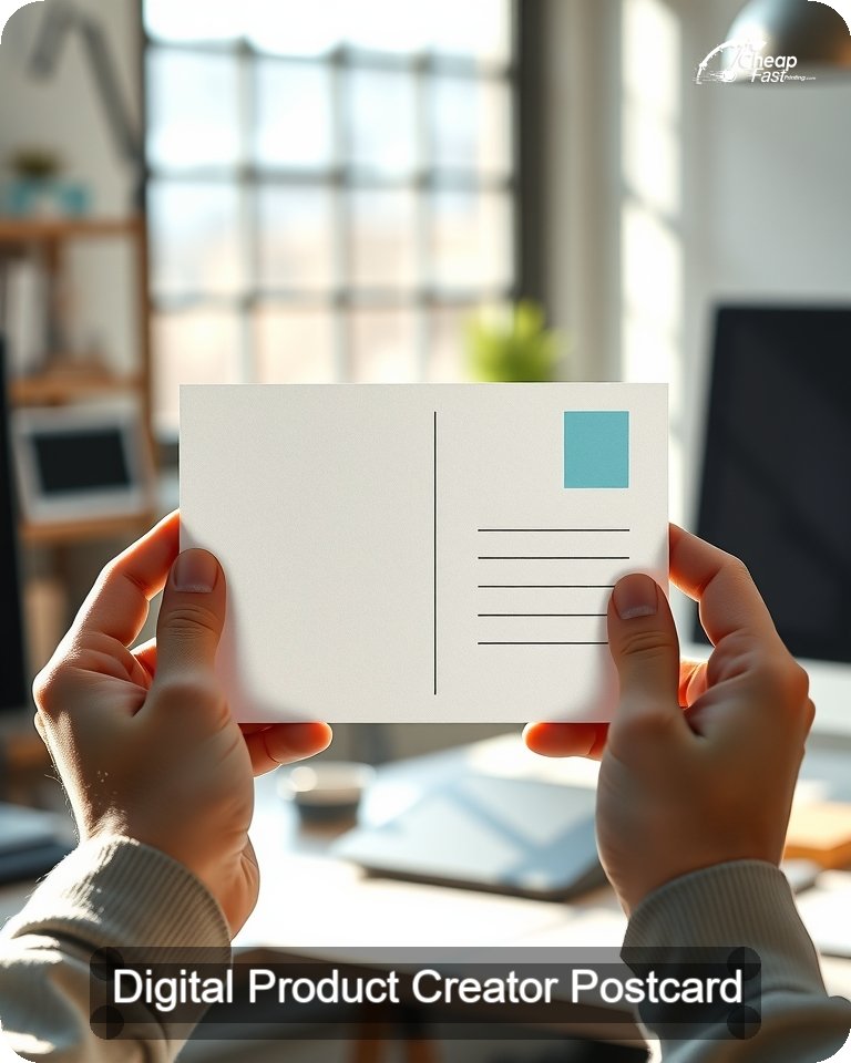 Digital Product Creator Postcard Sample 04 · 4.25" x 5.5" design sample