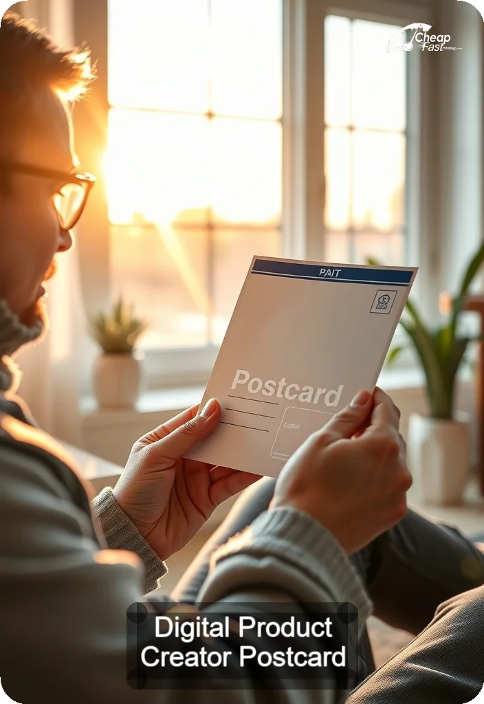 Digital Product Creator Postcard Sample 06 · 4.5" x 6.5" design sample