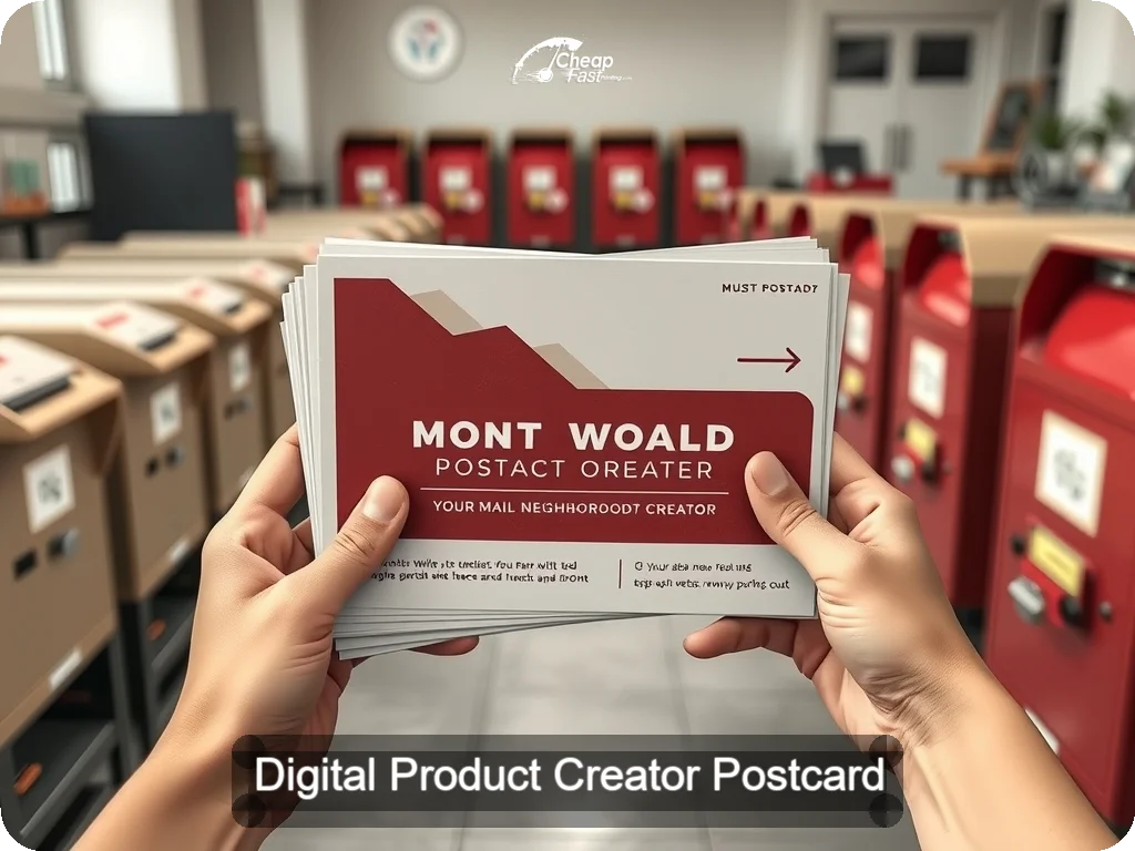 Digital Product Creator Postcard Sample 07 · 6.5" x 9" design sample
