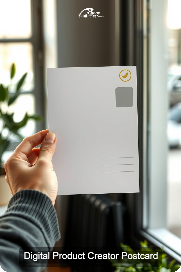 Digital Product Creator Postcard Sample 08 · 4.5" x 11" design sample