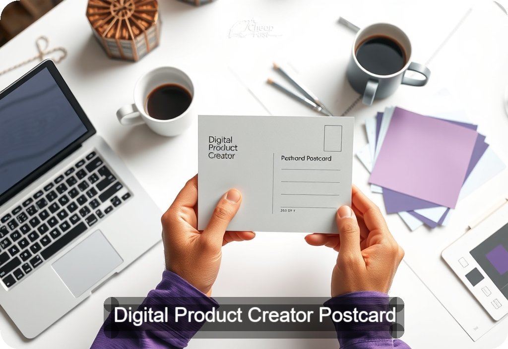 Digital Product Creator Postcard Sample 09 · 4" x 6" design sample