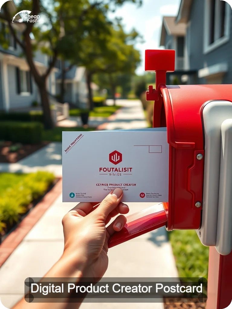 Digital Product Creator Postcard Sample 10 · 5" x 7" design sample