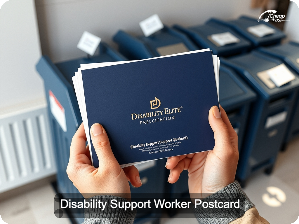 Disability Support Worker Postcard Sample 02 · 6.5" x 9" design sample