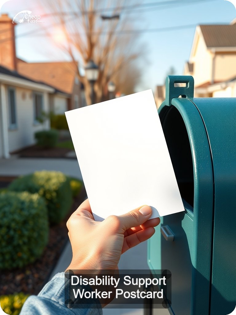 Disability Support Worker Postcard Sample 05 · 5" x 7" design sample