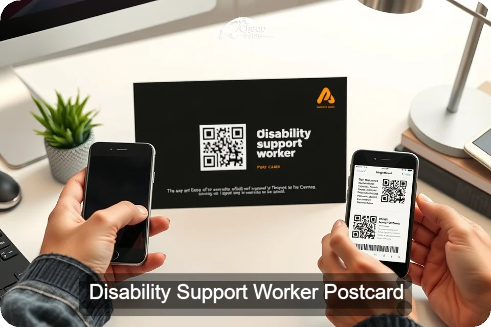 Disability Support Worker Postcard Sample 06 · 6" x 9" design sample
