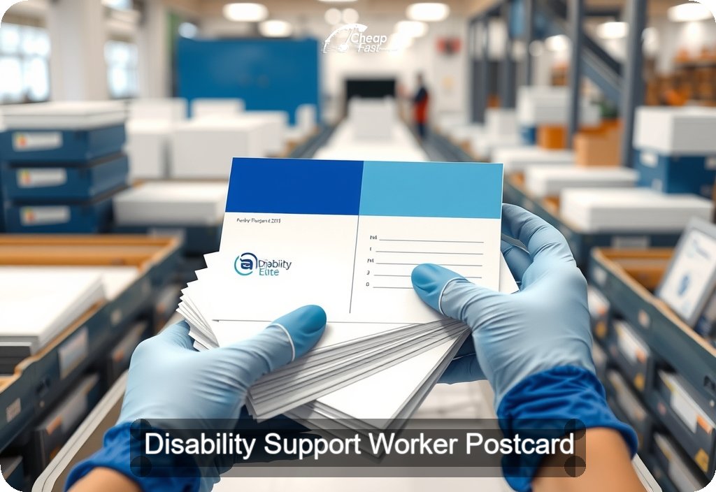 Disability Support Worker Postcard Sample 07 · 6" x 11" design sample