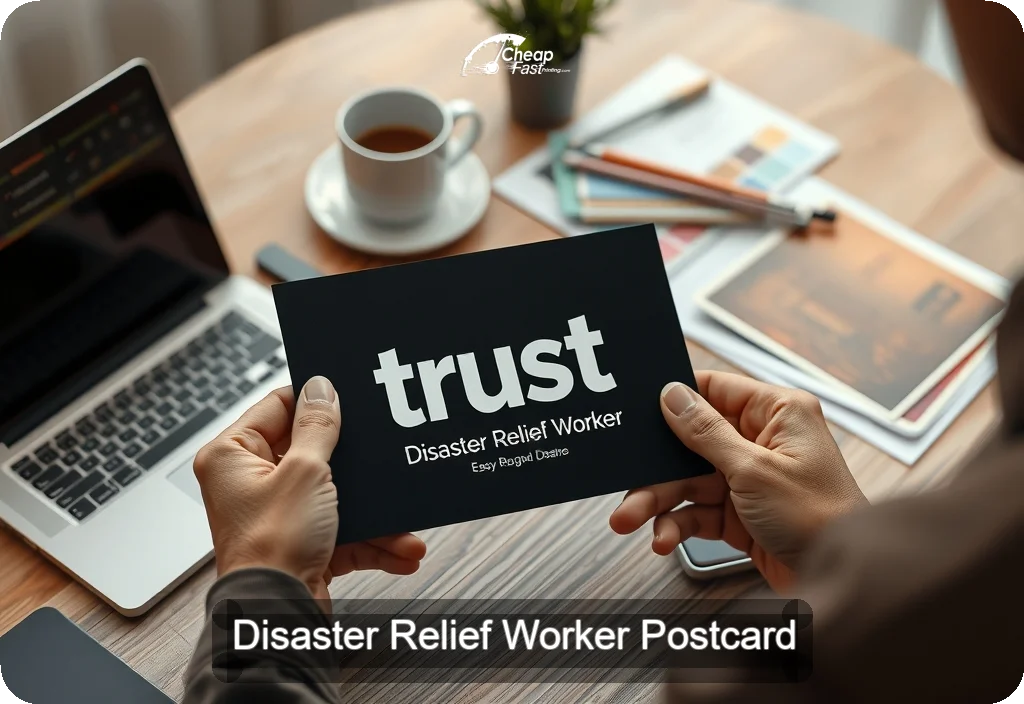 Disaster Relief Worker Postcard Sample 03 · 4" x 6" design sample