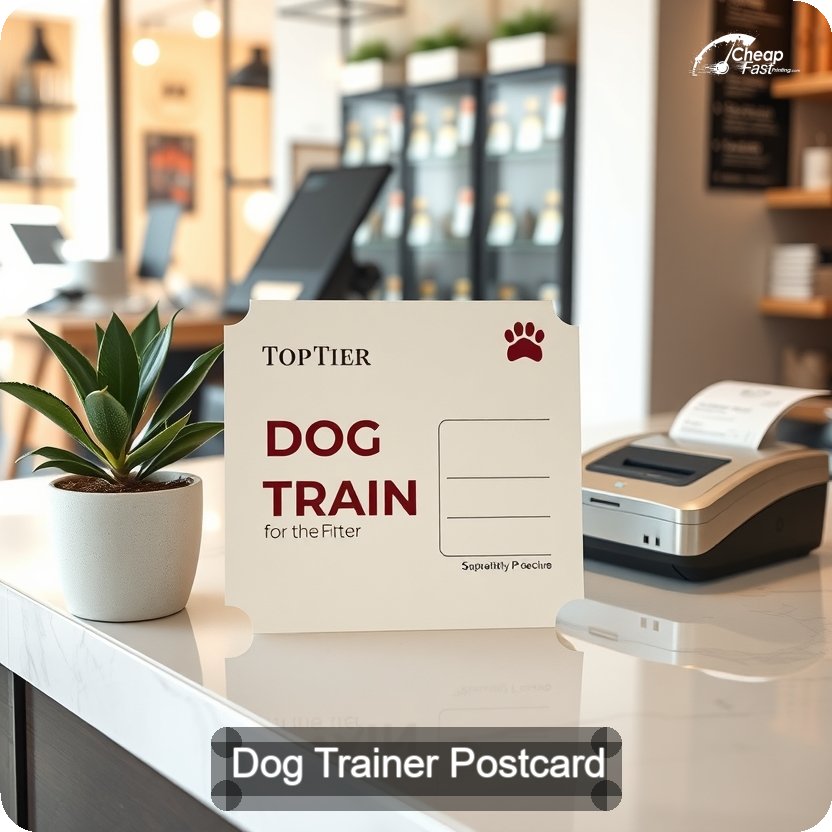 Dog Trainer Postcard Sample 04 · 5" x 5" design sample