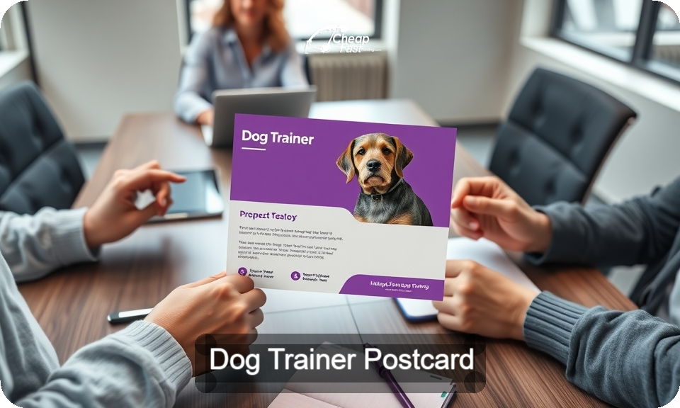Dog Trainer Postcard Sample 06 · 4" x 9" design sample