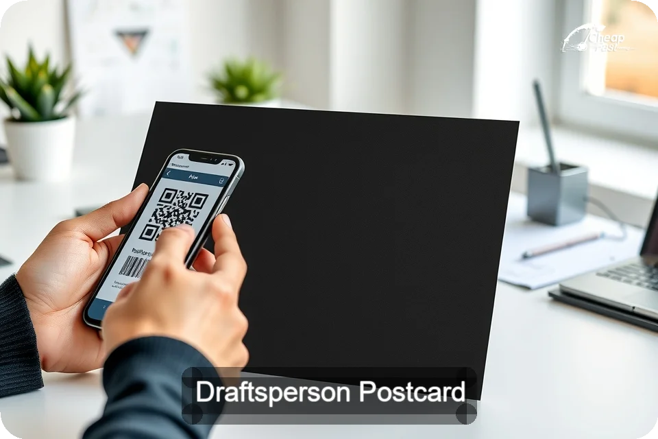 Draftsperson Postcard Sample 02 · 6" x 9" design sample