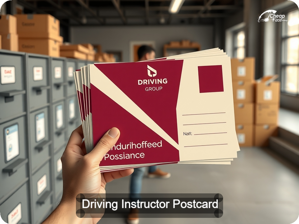 Driving Instructor Postcard Sample 04 · 6.5" x 9" design sample