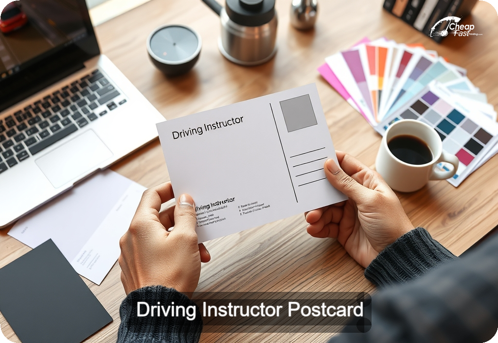Driving Instructor Postcard Sample 06 · 4" x 6" design sample