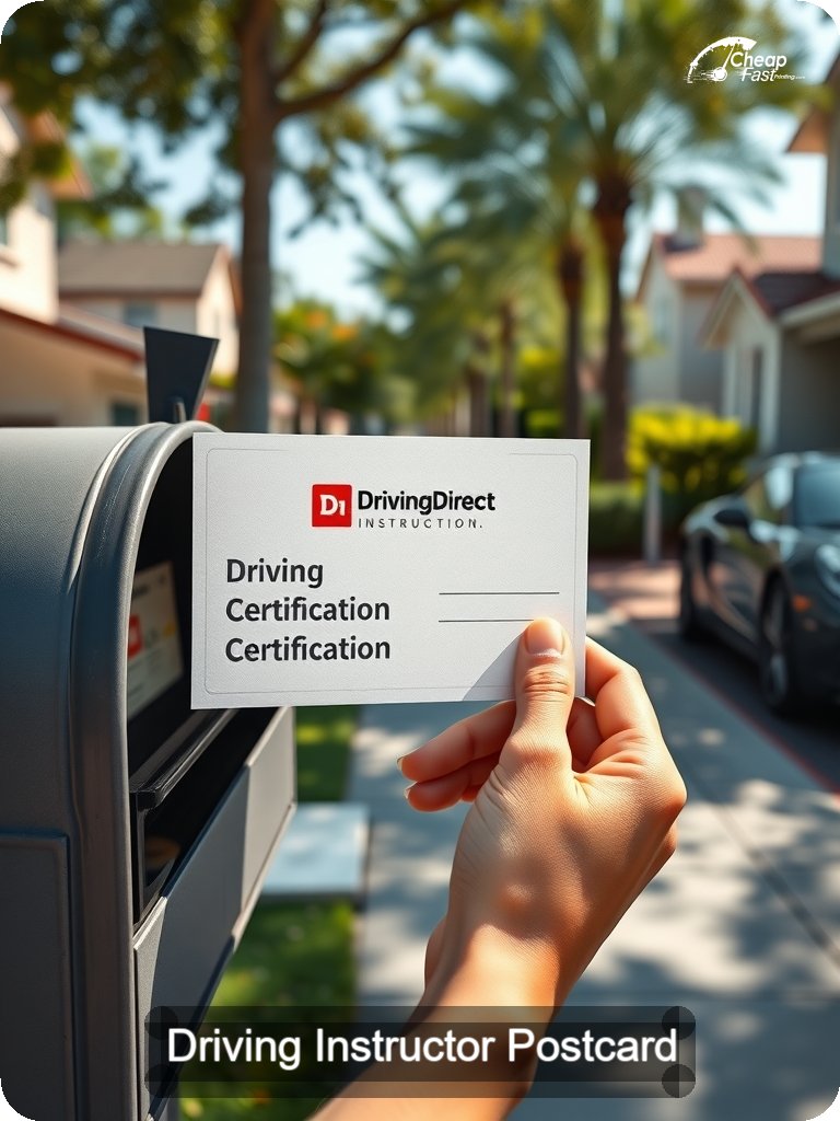 Driving Instructor Postcard Sample 07 · 5" x 7" design sample