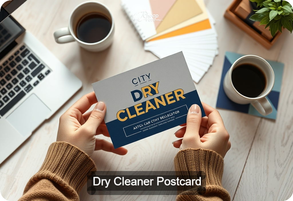 Dry Cleaner Postcard Sample 01 · 4" x 6" design sample