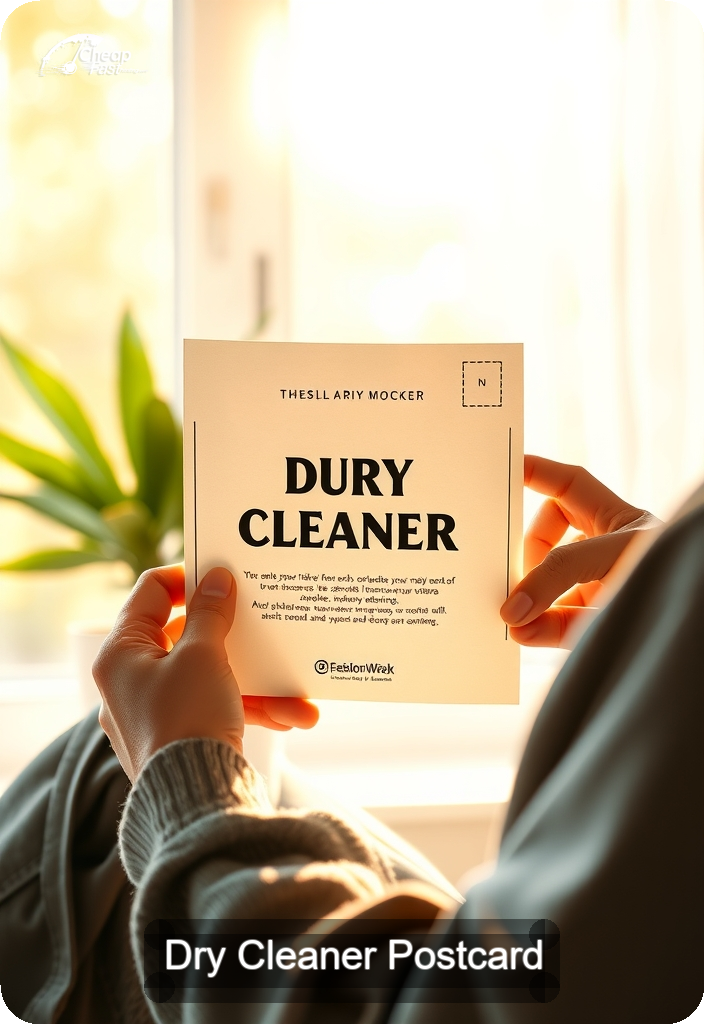Dry Cleaner Postcard Sample 08 · 4.5" x 6.5" design sample