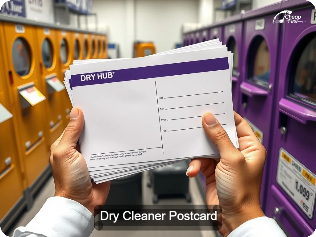 Dry Cleaner Postcard Sample 09 · 6.5" x 9" design sample