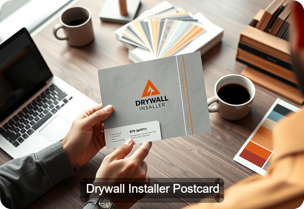 Drywall Installer Postcard Sample 09 · 4" x 6" design sample