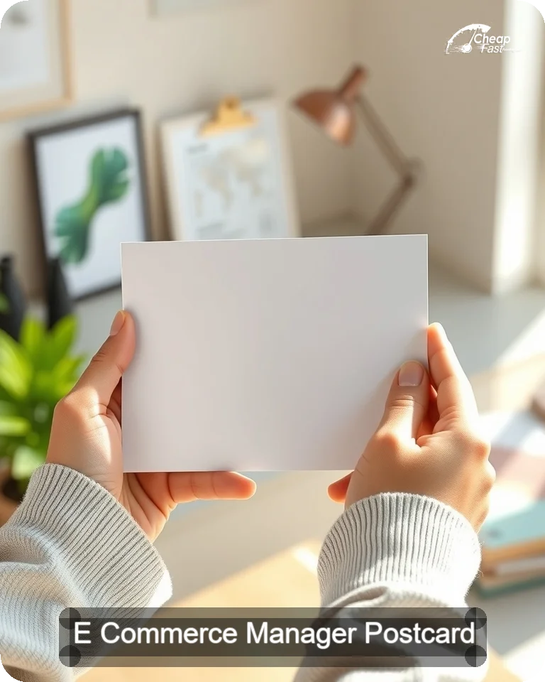 E Commerce Manager Postcard Sample 01 · 4.25" x 5.5" design sample