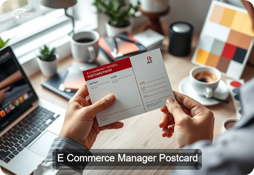 E Commerce Manager Postcard Sample 06 · 4" x 6" design sample